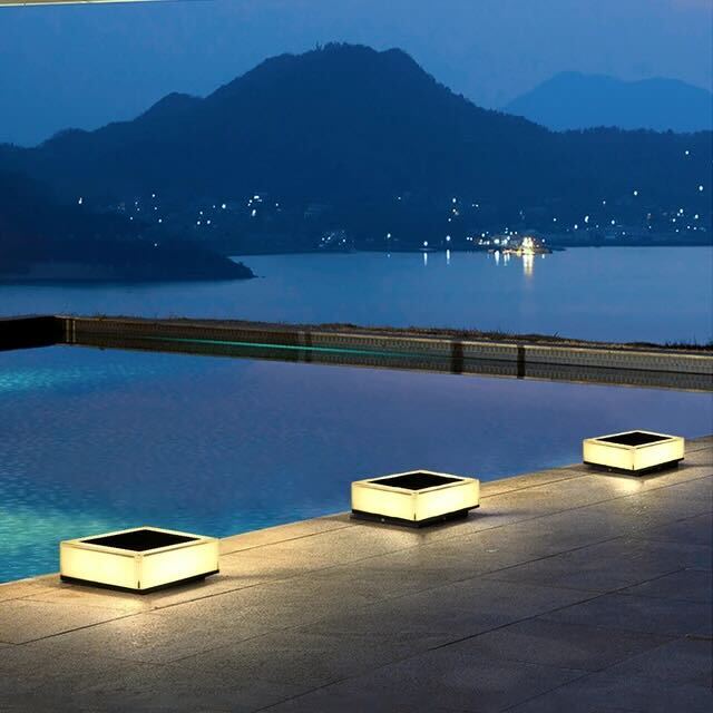 EcoGlow | Solar Lights Outdoor Pillar Light with Waterproof IP65 Design | Mood-Setting Colors for Ambiance