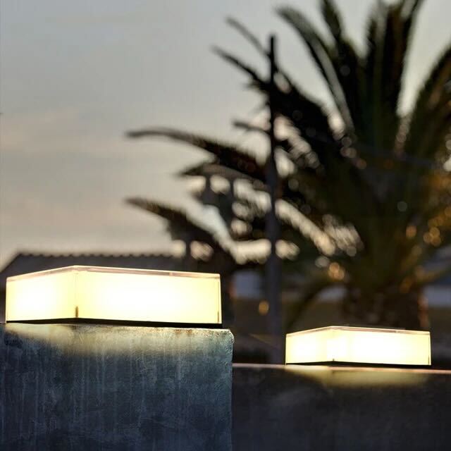 EcoGlow | Solar Lights Outdoor Pillar Light with Waterproof IP65 Design | Mood-Setting Colors for Ambiance