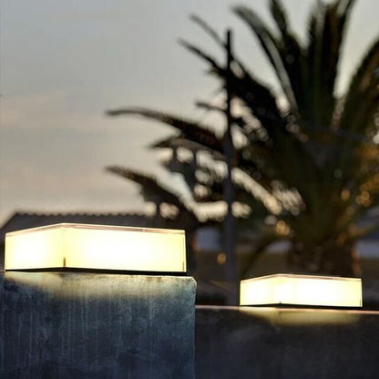 EcoGlow | Solar Lights Outdoor Pillar Light with Waterproof IP65 Design | Mood-Setting Colors for Ambiance