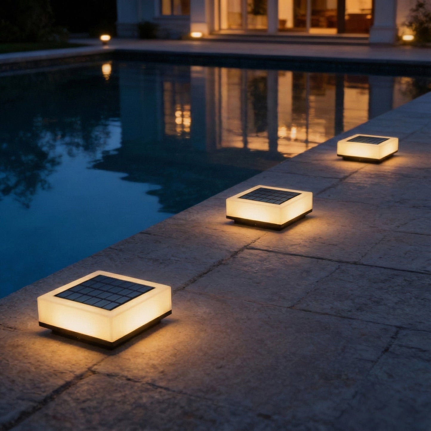 EcoGlow | Solar Lights Outdoor Pillar Light with Waterproof IP65 Design | Mood-Setting Colors for Ambiance