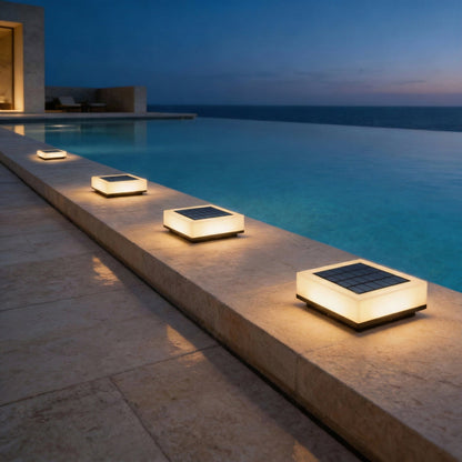 EcoGlow | Solar Lights Outdoor Pillar Light with Waterproof IP65 Design | Mood-Setting Colors for Ambiance
