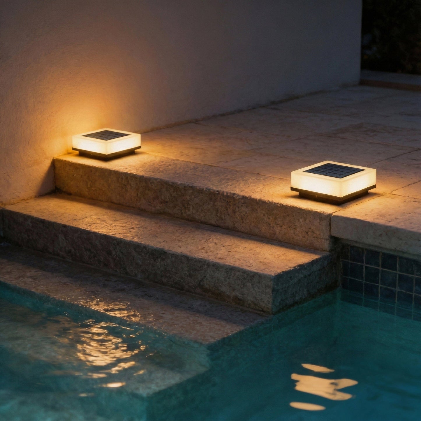 EcoGlow | Solar Lights Outdoor Pillar Light with Waterproof IP65 Design | Mood-Setting Colors for Ambiance