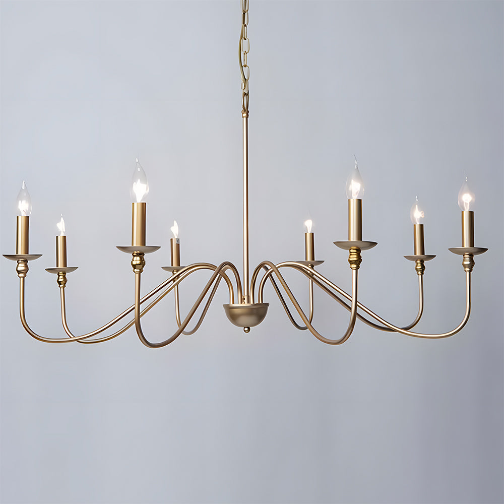 Elegant Iron | Modern Chandelier Light with Adjustable Height | Black Fixture for Dining Room Illumination