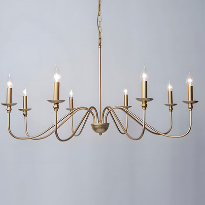 Elegant Iron | Modern Chandelier Light with Adjustable Height | Black Fixture for Dining Room Illumination