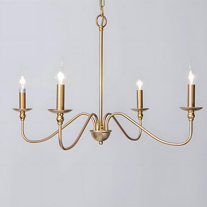 Elegant Iron | Modern Chandelier Light with Adjustable Height | Black Fixture for Dining Room Illumination
