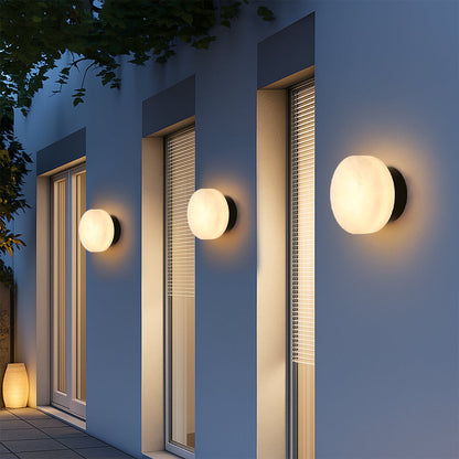 Elegant Marble Wall Sconce Lighting with Soft LED Glow | Modern Design for Cozy Living Spaces