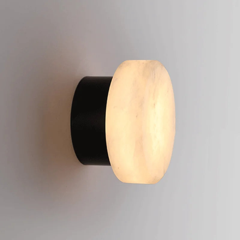 Elegant Marble Wall Sconce Lighting with Soft LED Glow | Modern Design for Cozy Living Spaces