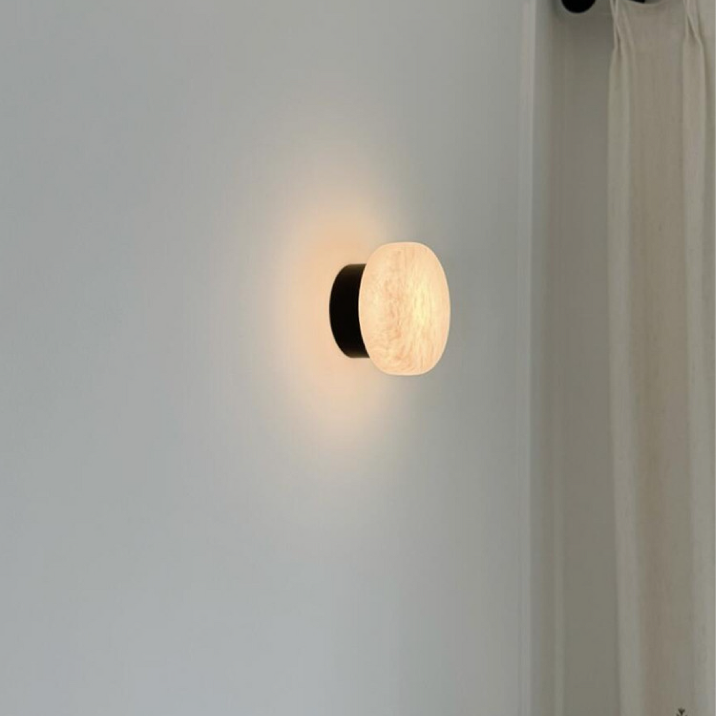 Elegant Marble Wall Sconce Lighting with Soft LED Glow | Modern Design for Cozy Living Spaces