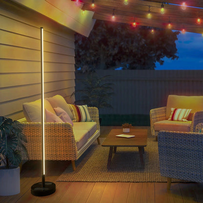 Elegant Outdoor Lights | Solar Floor Lamp with Wireless Charging | Durable Design for Ambiance