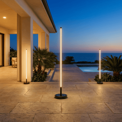 Elegant Outdoor Lights | Solar Floor Lamp with Wireless Charging | Durable Design for Ambiance