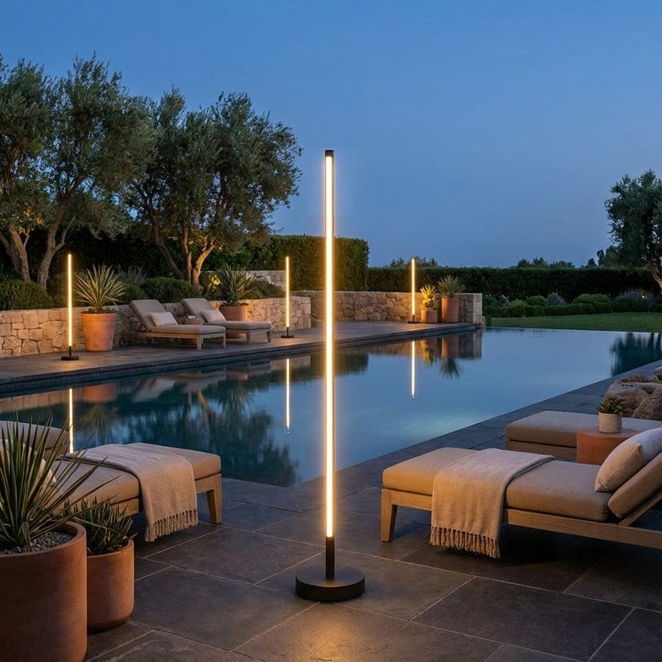 Elegant Outdoor Lights | Solar Floor Lamp with Wireless Charging | Durable Design for Ambiance