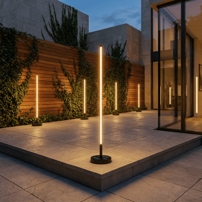 Elegant Outdoor Lights | Solar Floor Lamp with Wireless Charging | Durable Design for Ambiance