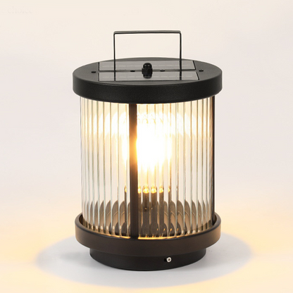 Elegant Outdoor Solar Lanterns with Waterproof Glass Design | Portable Handle for Ambient Garden Lighting