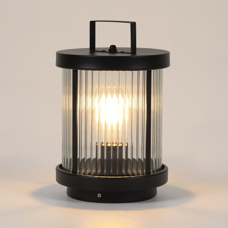 Elegant Outdoor Solar Lanterns with Waterproof Glass Design | Portable Handle for Ambient Garden Lighting
