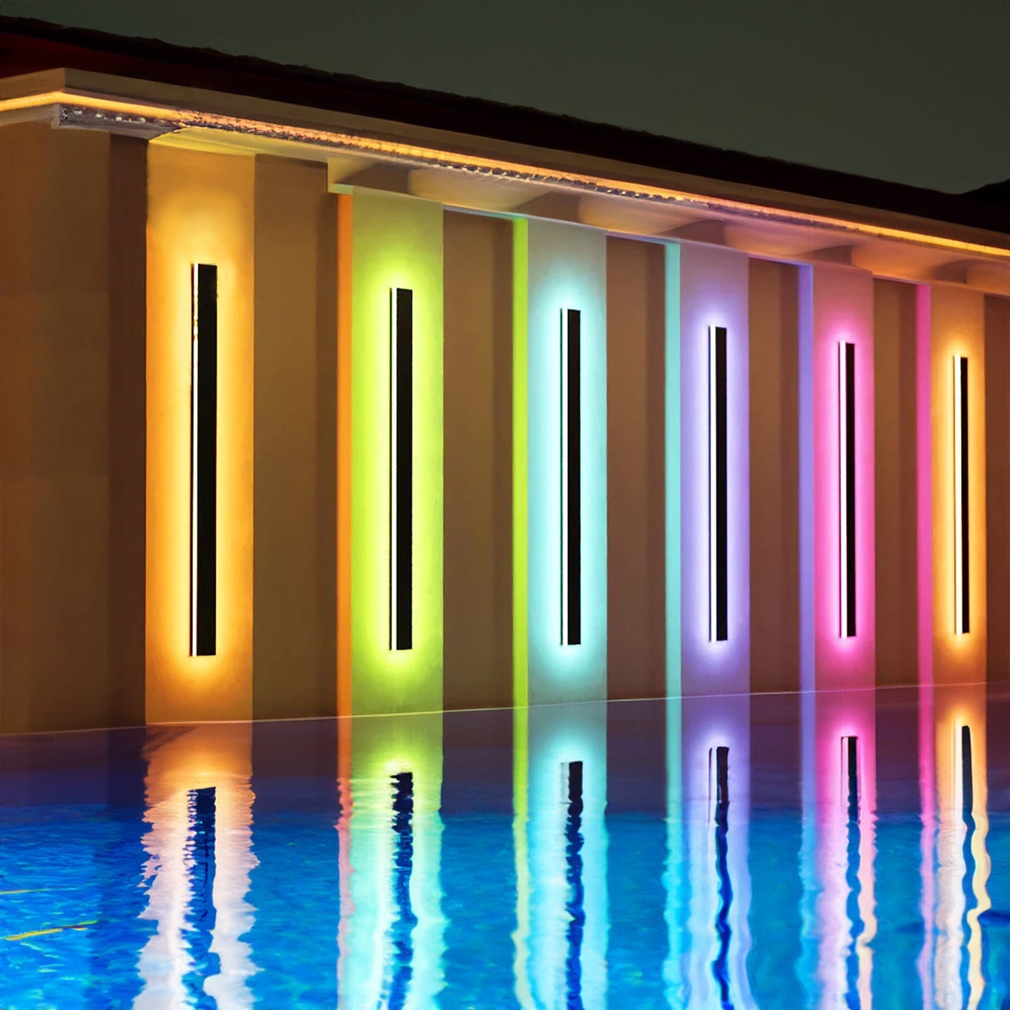 Elegant Outdoor Wall Light | Waterproof LED RGBW Sconce with Modern Design | Stylish Illumination for Outdoor Spaces