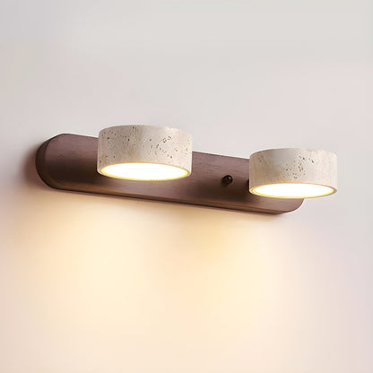 Elegant Travertine | Wall Lamp with Integrated LED for Warm Ambiance
