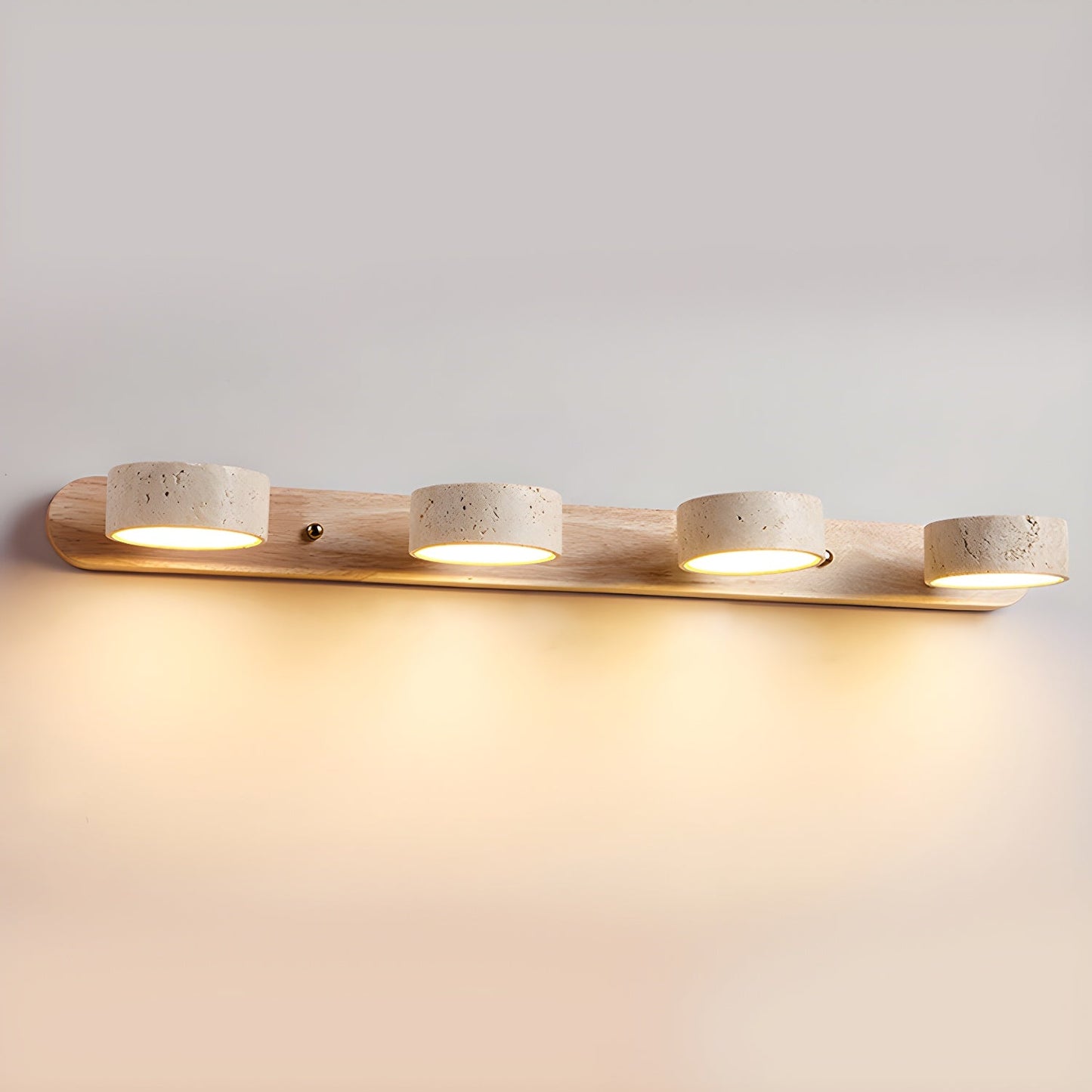 Elegant Travertine | Wall Lamp with Integrated LED for Warm Ambiance