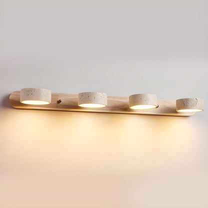 Elegant Travertine | Wall Lamp with Integrated LED for Warm Ambiance