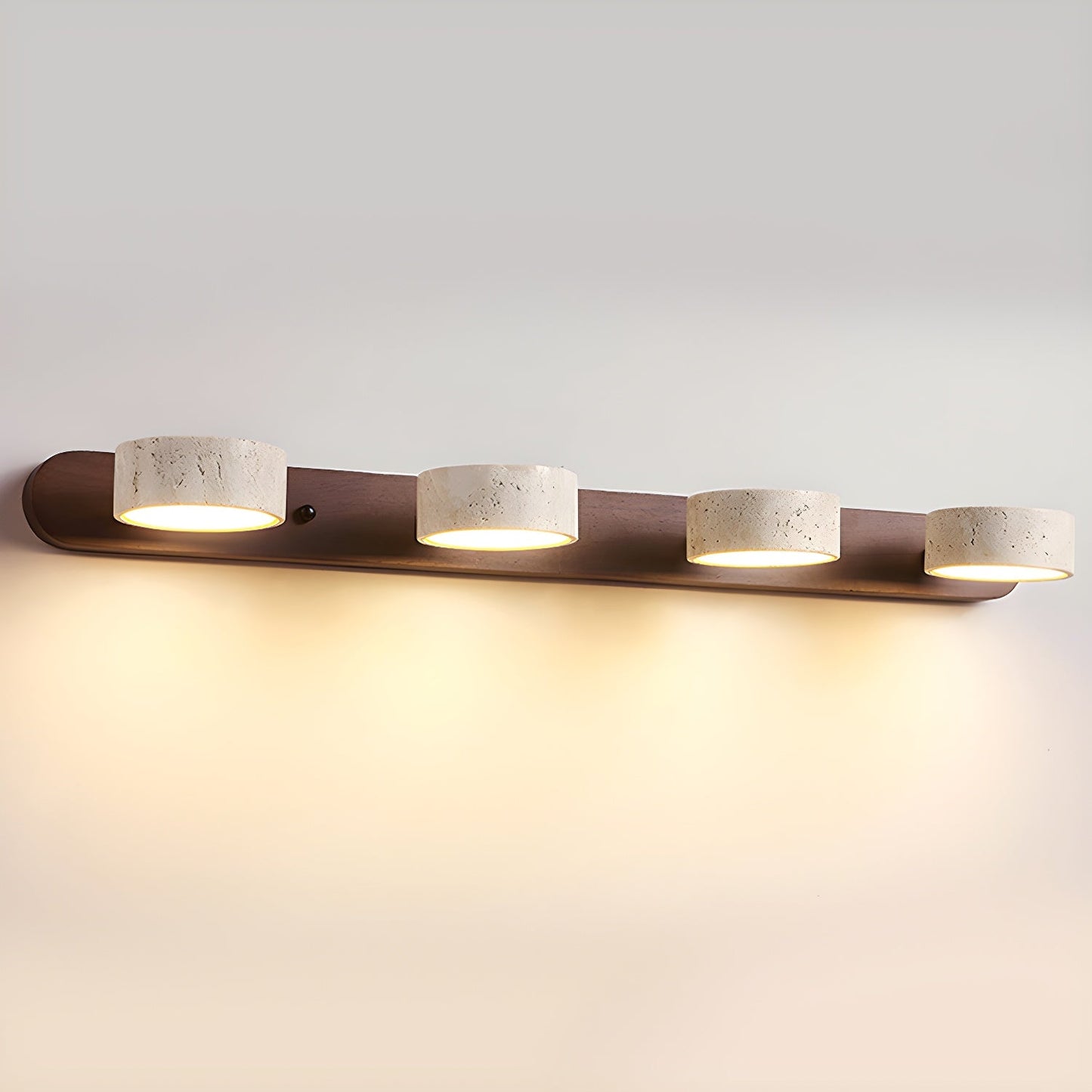 Elegant Travertine | Wall Lamp with Integrated LED for Warm Ambiance