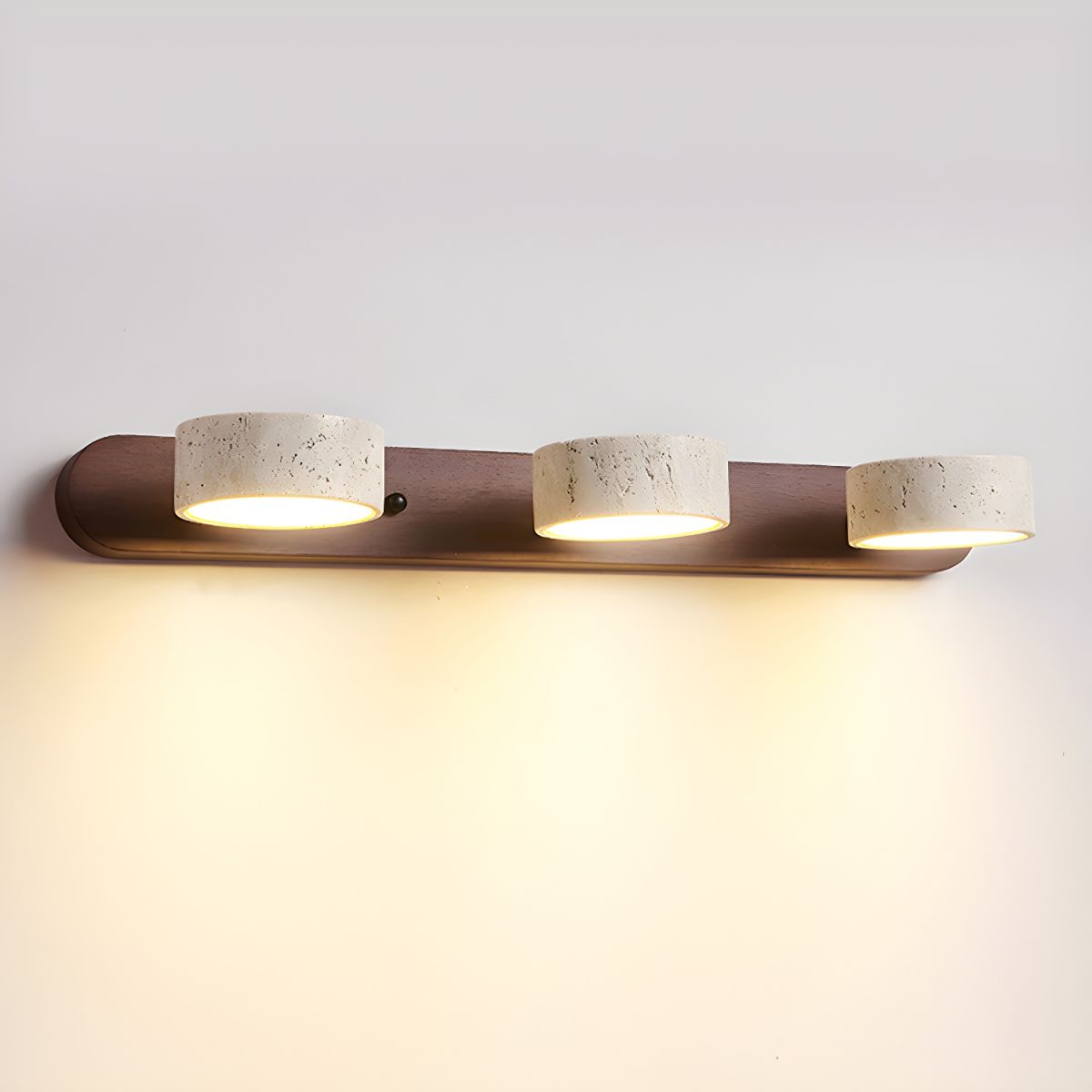 Elegant Travertine | Wall Lamp with Integrated LED for Warm Ambiance