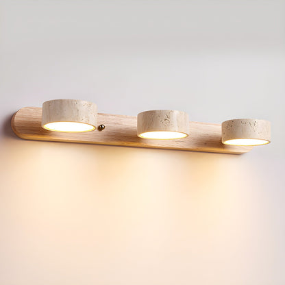 Elegant Travertine | Wall Lamp with Integrated LED for Warm Ambiance