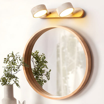 Elegant Travertine | Wall Lamp with Integrated LED for Warm Ambiance