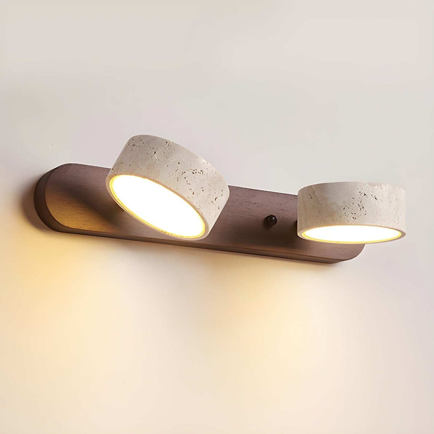 Elegant Travertine | Wall Lamp with Integrated LED for Warm Ambiance