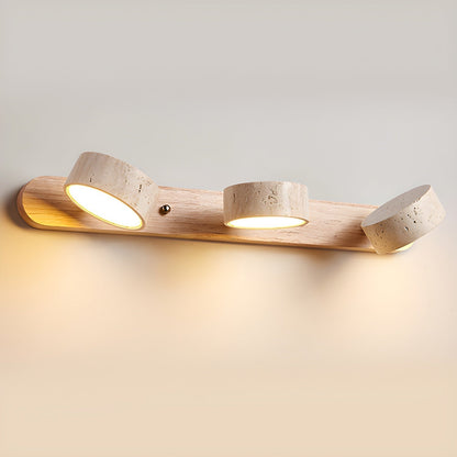 Elegant Travertine | Wall Lamp with Integrated LED for Warm Ambiance