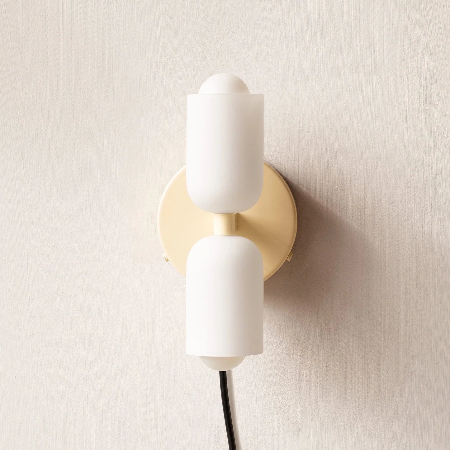 French Retro Glass Double Head LED Bedside Wall Sconce