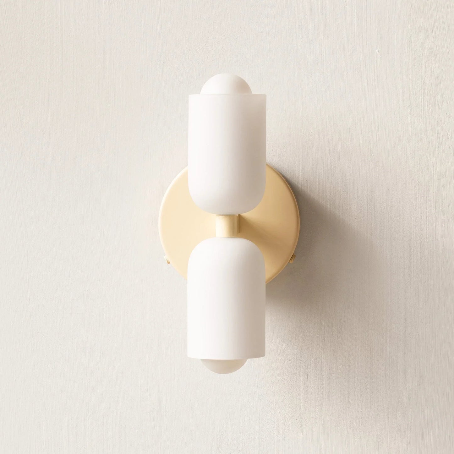French Retro Glass Double Head LED Bedside Wall Sconce