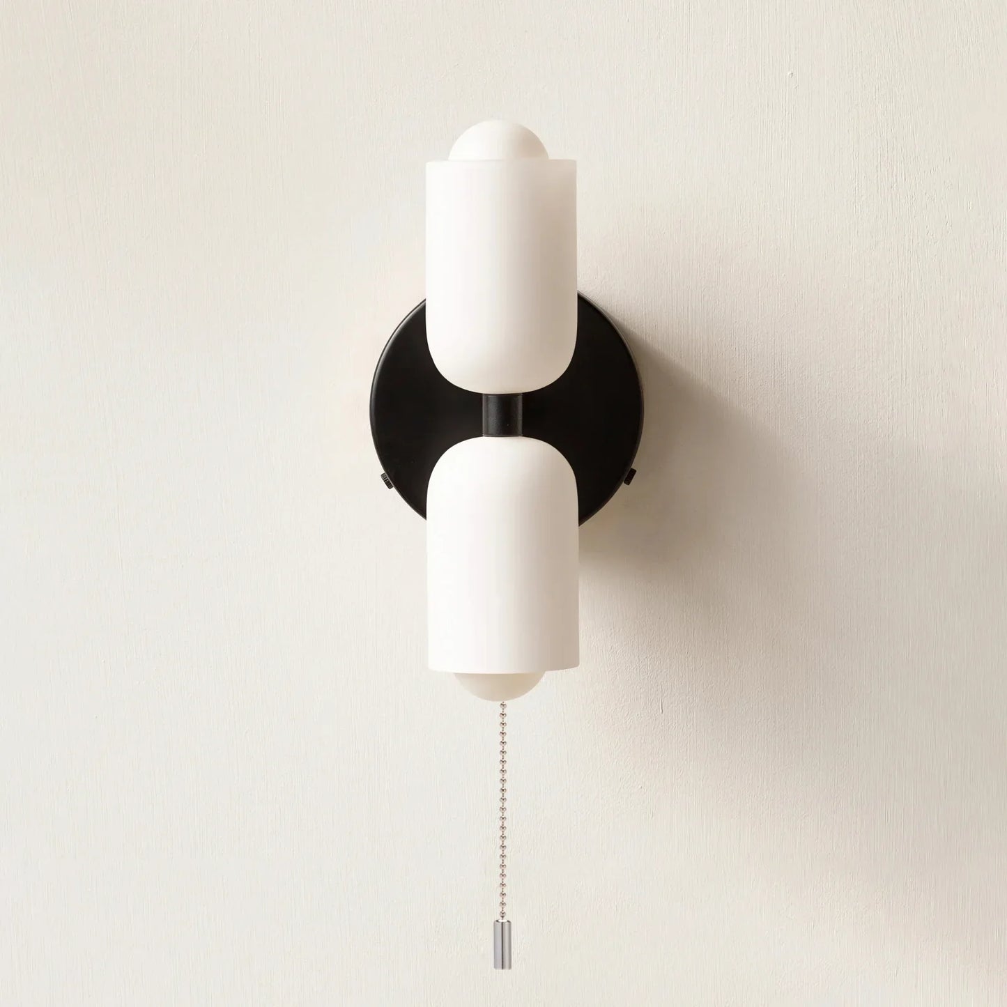 French Retro Glass Double Head LED Bedside Wall Sconce