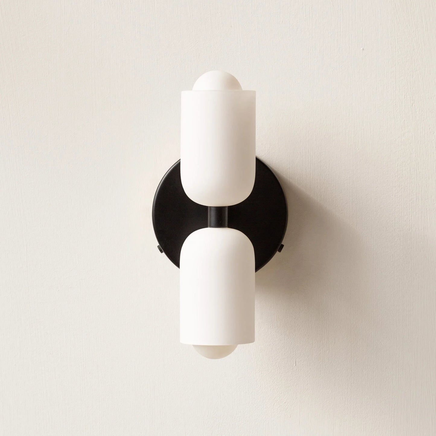 French Retro Glass Double Head LED Bedside Wall Sconce
