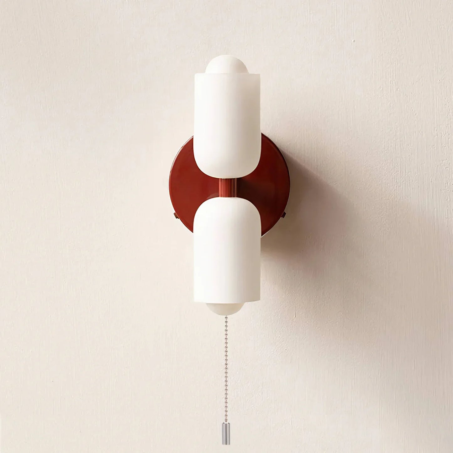 French Retro Glass Double Head LED Bedside Wall Sconce