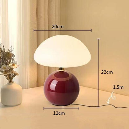 French Style Cream Mushroom Lamp – Modern Ambient Light
