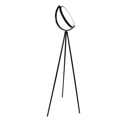 Halo Collection | Modern Floor Lamp with Adjustable LED Light | Sleek Black Design for Elegant Living Room Decor