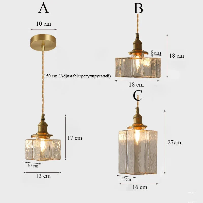 Modern Retro Hanging Glass Lamp