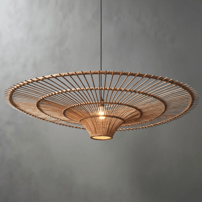 Kairo Collection | Rattan Chandelier Light with Adjustable Height | Elegant Home Decor for Stunning Illumination