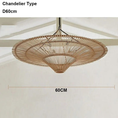 Kairo Collection | Rattan Chandelier Light with Adjustable Height | Elegant Home Decor for Stunning Illumination