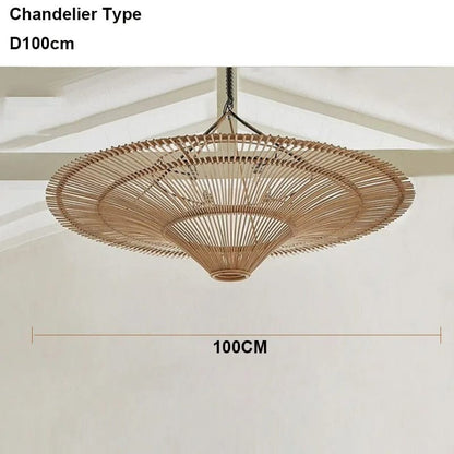 Kairo Collection | Rattan Chandelier Light with Adjustable Height | Elegant Home Decor for Stunning Illumination