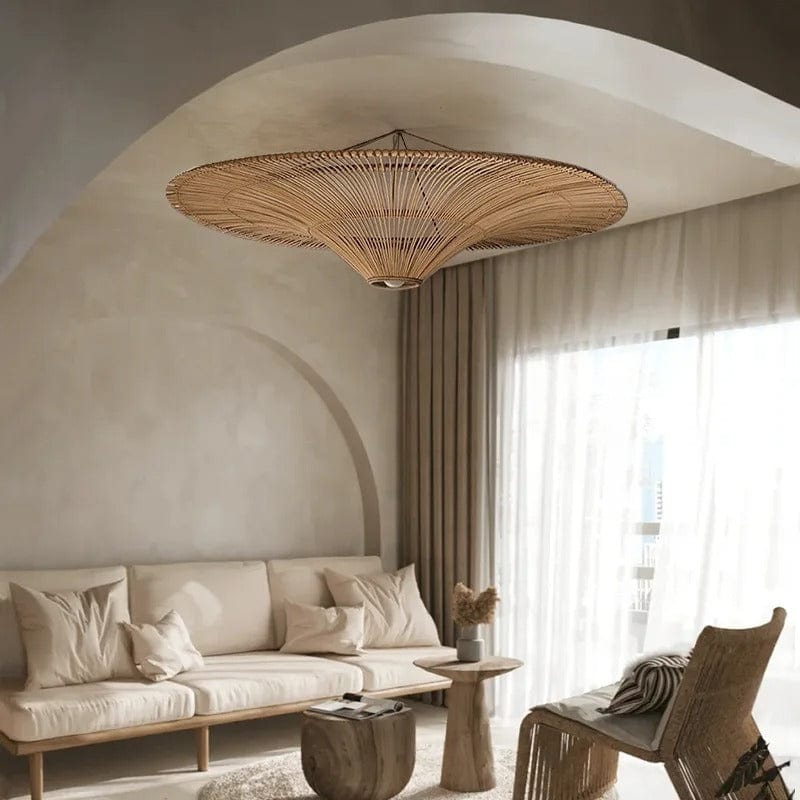 Kairo Collection | Rattan Chandelier Light with Adjustable Height | Elegant Home Decor for Stunning Illumination