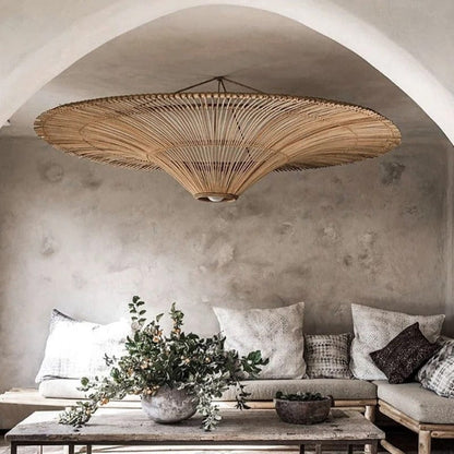 Kairo Collection | Rattan Chandelier Light with Adjustable Height | Elegant Home Decor for Stunning Illumination