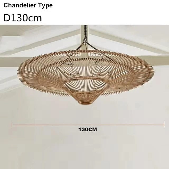Kairo Collection | Rattan Chandelier Light with Adjustable Height | Elegant Home Decor for Stunning Illumination