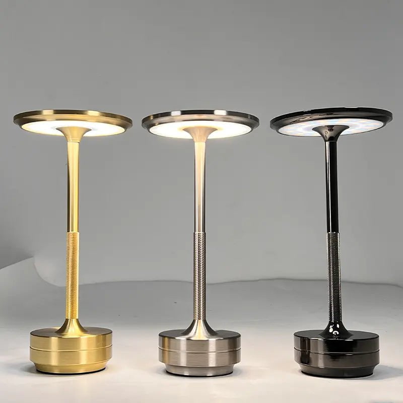 Karina Collection | Cordless LED Table Lamp with Electroplated Finish | Elegant Lighting for Home and Office