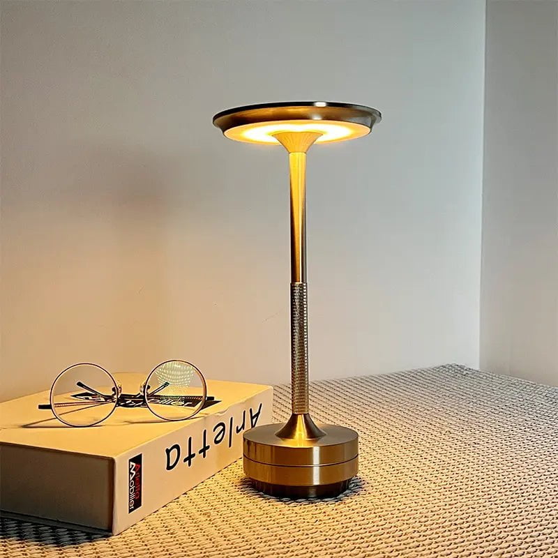Karina Collection | Cordless LED Table Lamp with Electroplated Finish | Elegant Lighting for Home and Office
