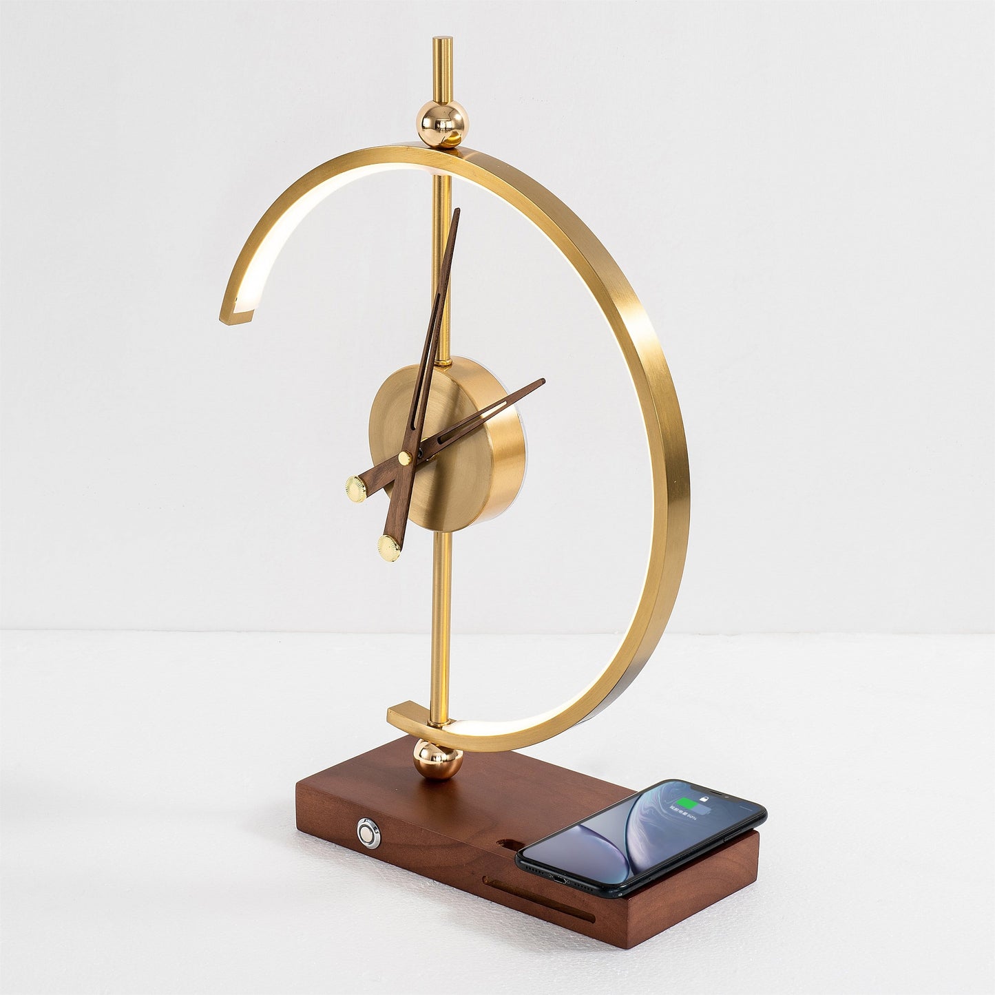 Khonsu Collection | Wireless Charging Clock Lamp with LED Display | Modern Design for Effortless Home Decor