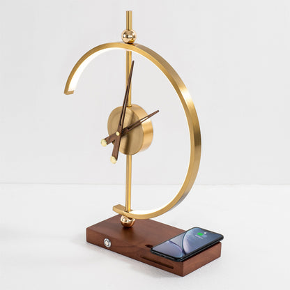 Khonsu Collection | Wireless Charging Clock Lamp with LED Display | Modern Design for Effortless Home Decor