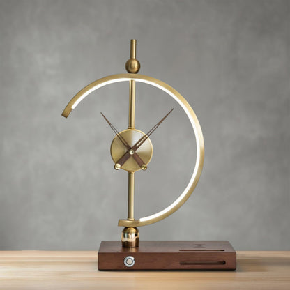 Khonsu Collection | Wireless Charging Clock Lamp with LED Display | Modern Design for Effortless Home Decor