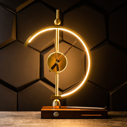 Khonsu Collection | Wireless Charging Clock Lamp with LED Display | Modern Design for Effortless Home Decor