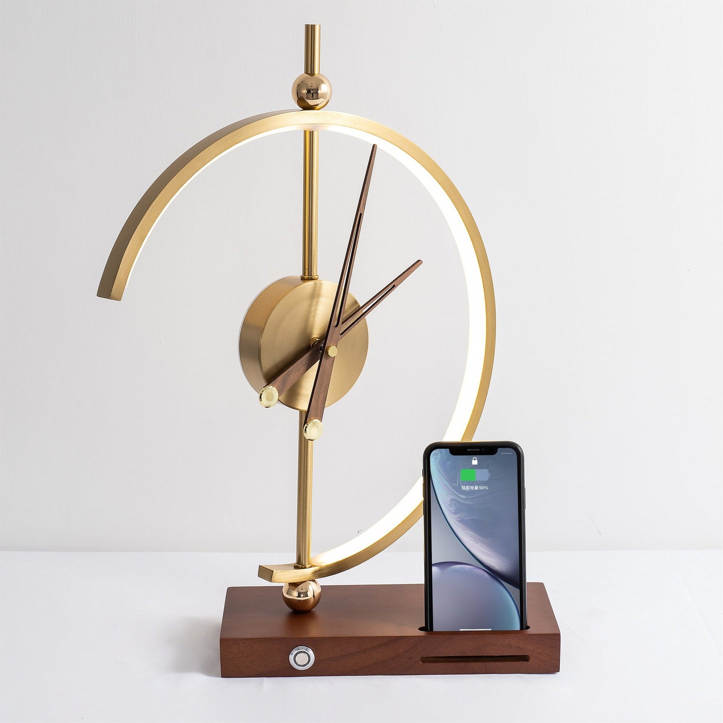 Khonsu Collection | Wireless Charging Clock Lamp with LED Display | Modern Design for Effortless Home Decor