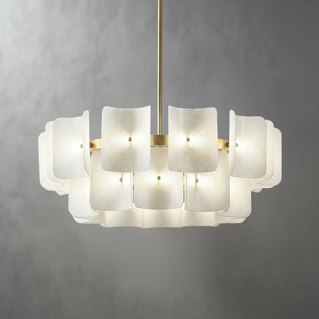 Laurette Collection | Gold Chandelier with Dimmable Lighting | Modern Fixture for Elegant Ambient Illumination